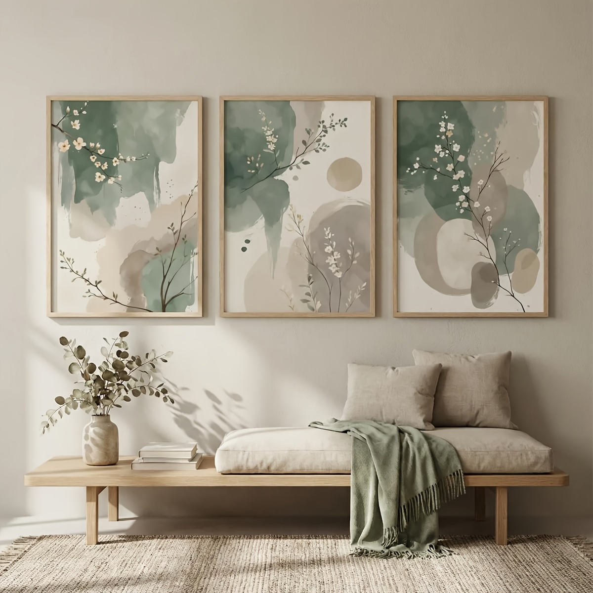 Interior Design Office - Set di 3 Quadri su Tela