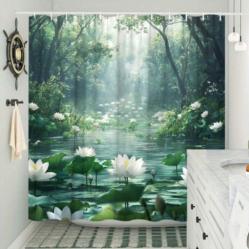 Interior Design Zen - Tenda da doccia Lotus Forest in