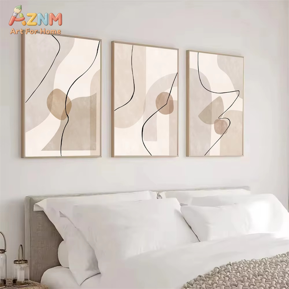 Interior Design Poster - Quadro su tela astratto beige con