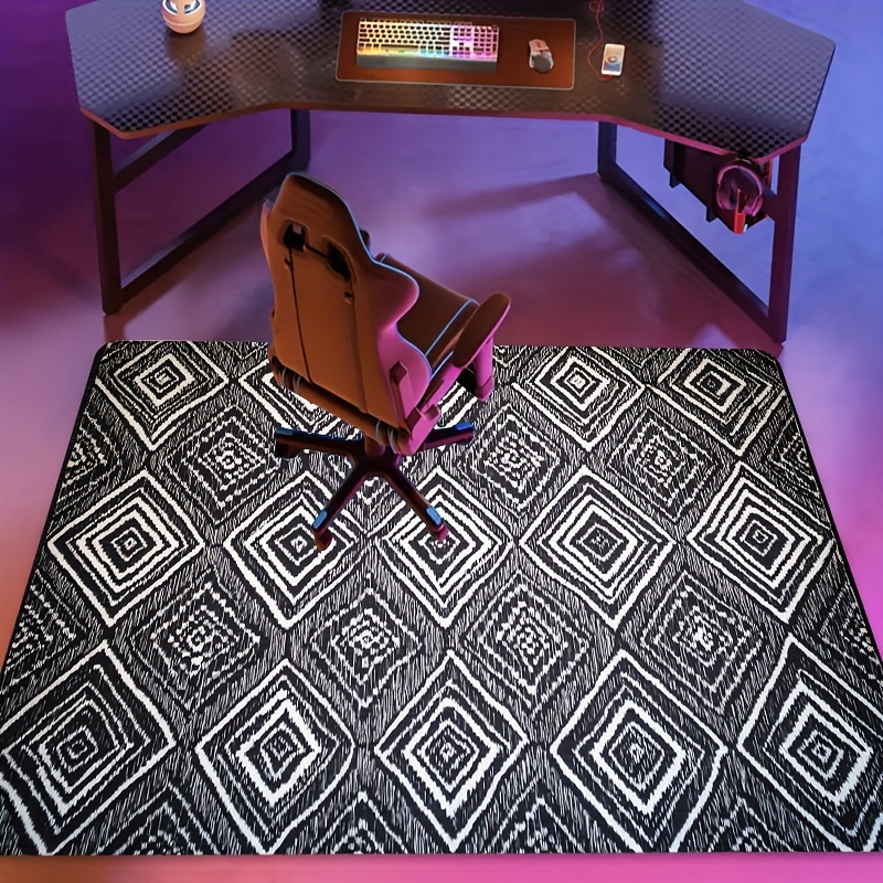 Interior Design Monochrome - Tappeto Rettangolare Minimalista Monocromatico a Contrasto,