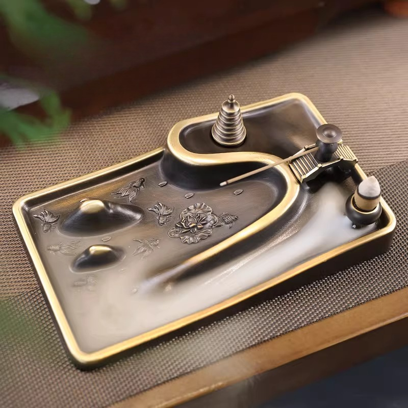 Interior Design Zen - Bruciatore di incenso vintage in rame,