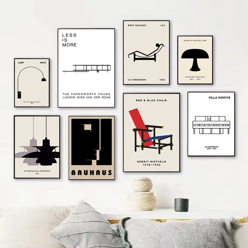 Interior Design Poster - Classico poster con design Bauhaus della