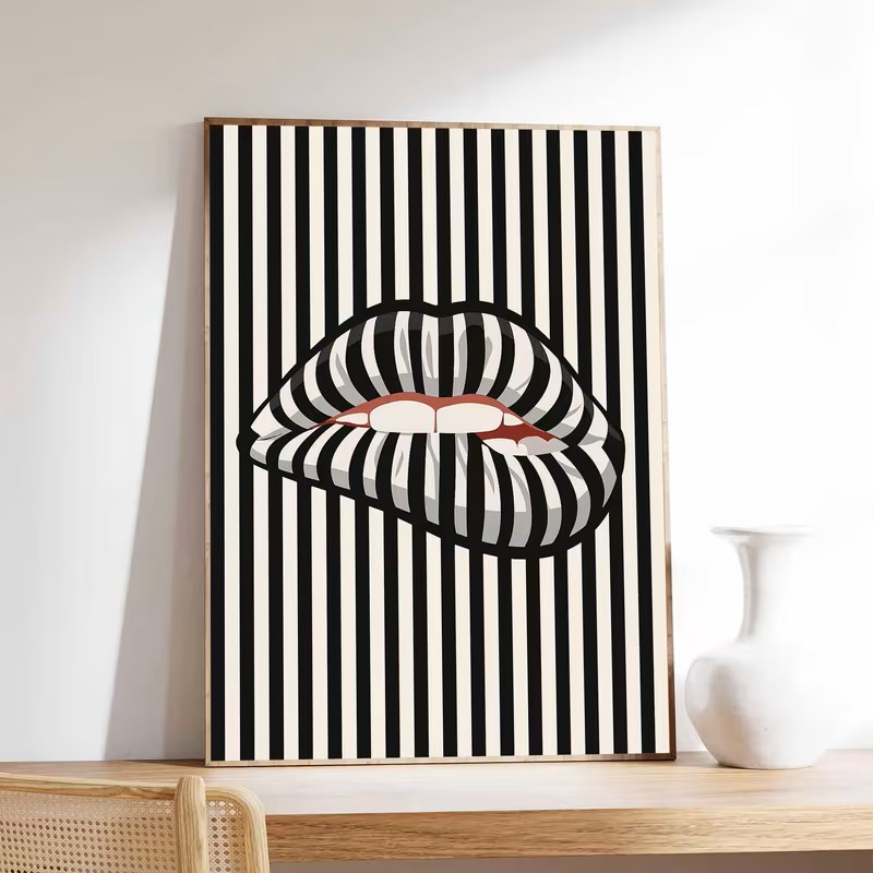 Interior Design Poster - Parete artistica con poster su tela
