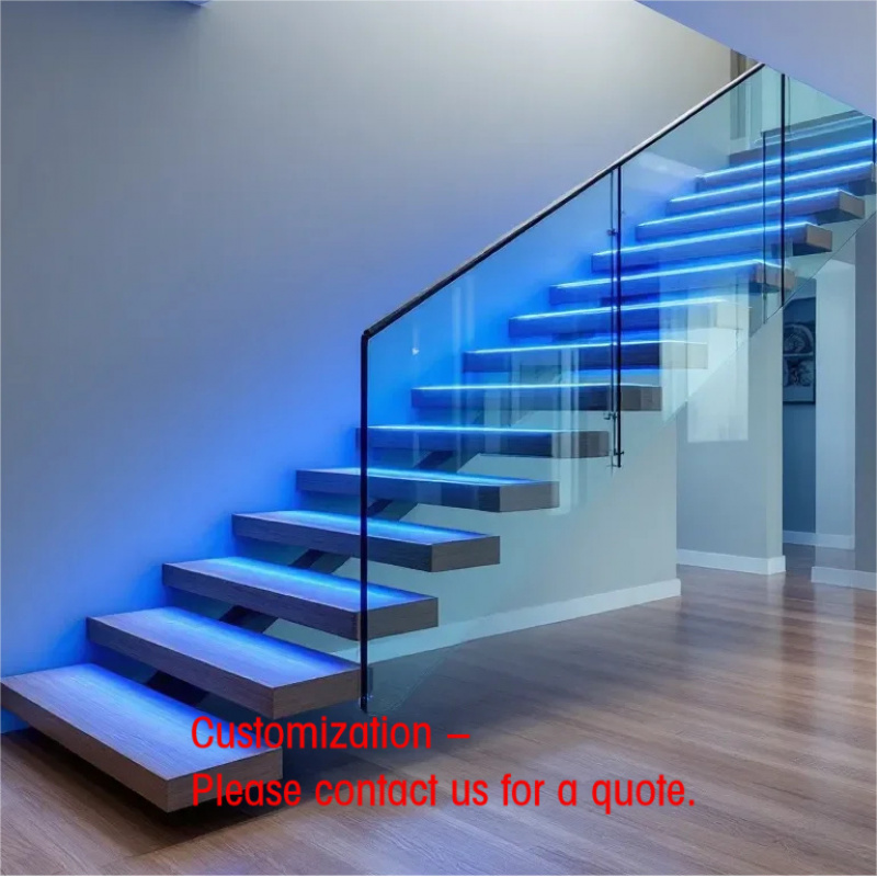 Interior Design Open Space - Scala Flottante Minimalista su Misura con