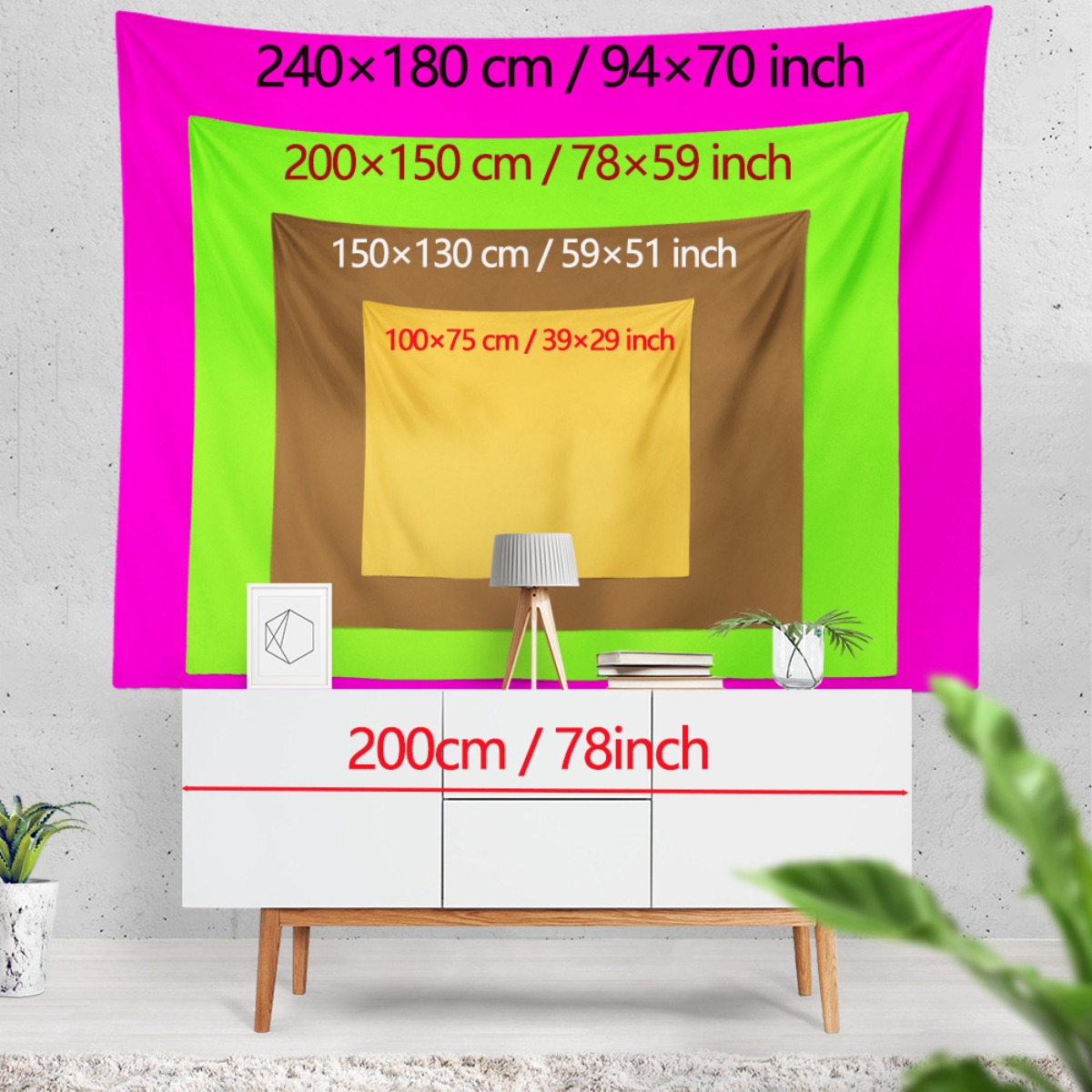 Arazzo al tramonto con onde gi - Interior Design Zen recensione e prezzo